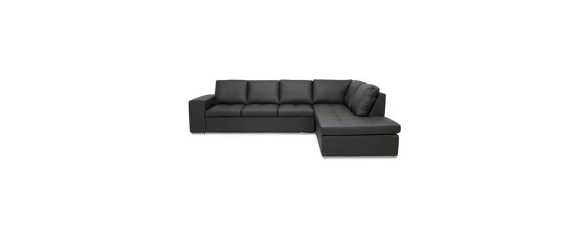 SAN DIEGO OPEN-END SOFA, SORT (HØJREVENDT)