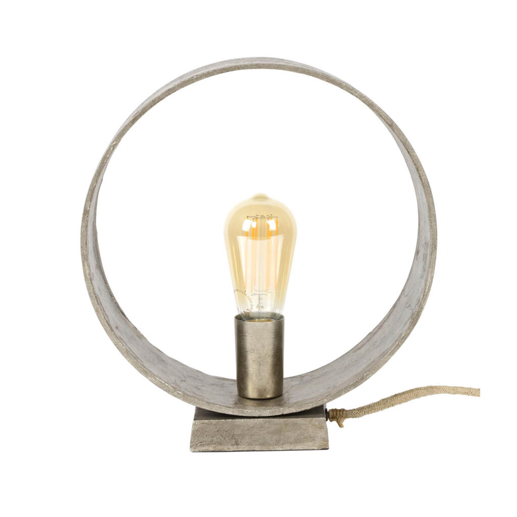 Bordlampe – Sølv Metal