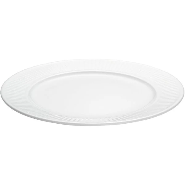 Pillivuyt Hvid Plissé tallerken, Ø 22 cm.